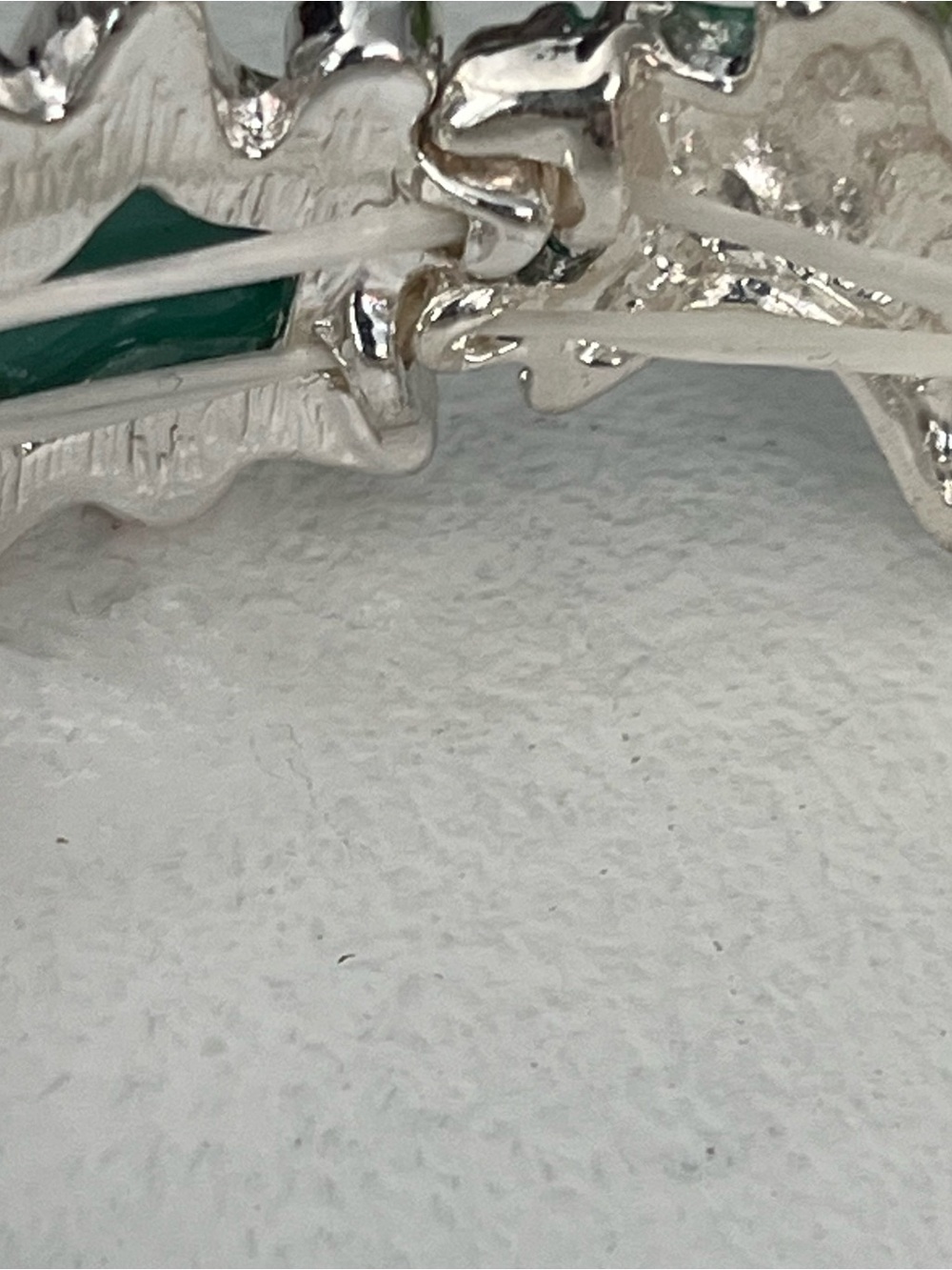 Starfish Stretch Bracelet Silver Tone/Green Beach Coastal Jewelry - Picture 4 of 4